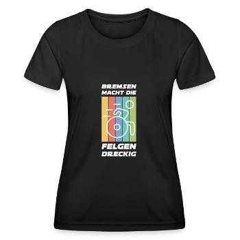 Rollstuhl Behinderung Handicap Rollstuhlfahrer - Frauen Funktions-T-Shirt - Schwarz - Vorne - AI Model Female 172 light (172cm)