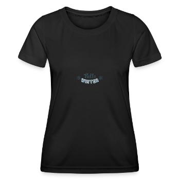 Hallo Winter - Winterliche Begrüßung - Frauen Funktions-T-Shirt - Schwarz - Vorne - AI Model Female 172 light (172cm)