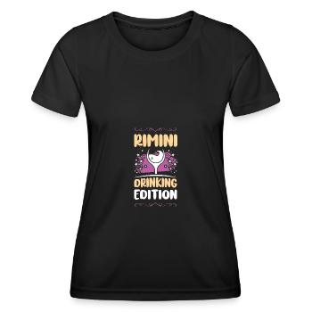 Rimini Party Urlaub - Frauen Funktions-T-Shirt - Schwarz - Vorne - AI Model Female 172 light (172cm)