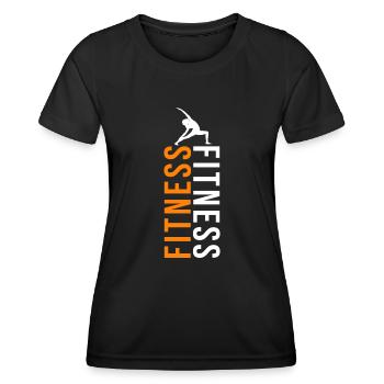 Fitness fitness sport - Women's Functional T-Shirt - black - Front - AI Model Female 172 light (172cm)