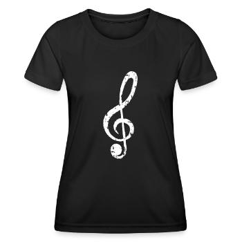 Notenschlüssel - Frauen Funktions-T-Shirt - Schwarz - Vorne - AI Model Female 172 light (172cm)