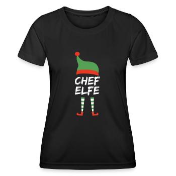 Chef Elfe Weihnachten Arbeit Beruf Geschenk - Frauen Funktions-T-Shirt - Schwarz - Vorne - AI Model Female 172 light (172cm)