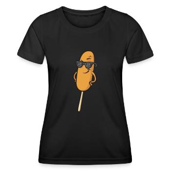 Corn Dog Corndog - Women's Functional T-Shirt - black - Front - AI Model Female 172 light (172cm)