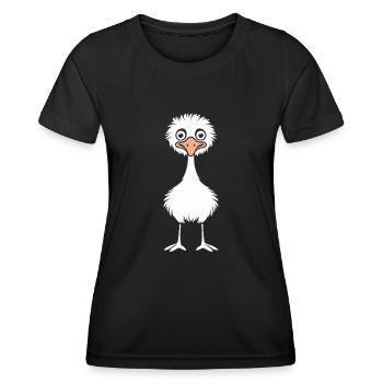 Strauß - Frauen Funktions-T-Shirt - Schwarz - Vorne - AI Model Female 172 light (172cm)