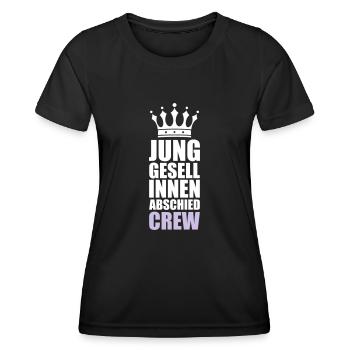 Junggesellinnenabschied Crew - Frauen Funktions-T-Shirt - Schwarz - Vorne - AI Model Female 172 light (172cm)