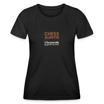 Chess Player Auntie Definition Chess - Frauen Funktions-T-Shirt - Schwarz - Vorne - AI Model Female 172 light (172cm)