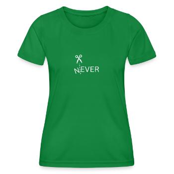 Jamais, jamais, toujours, Attitude, positif - T-shirt sport Femme - vert - Devant - AI Model Female 172 dark (172cm)