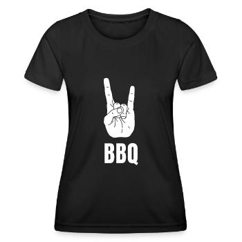Le Barbecue c'est Cool - Signe Surfeur Shaka - T-shirt sport Femme - noir - Devant - AI Model Female 172 light (172cm)