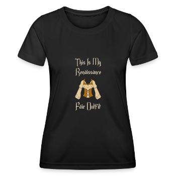Festival médiéval de la Renaissance - T-shirt sport Femme - noir - Devant - AI Model Female 172 light (172cm)