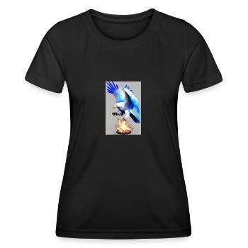 Aigle animal blanc - T-shirt sport Femme - noir - Devant - AI Model Female 172 light (172cm)