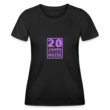 Âge 20 - T-shirt sport Femme - noir - Devant - AI Model Female 172 light (172cm)