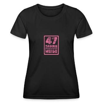 47 - Frauen Funktions-T-Shirt - Schwarz - Vorne - AI Model Female 172 light (172cm)