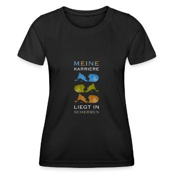 Archäologe Scherben Archäologie Fossilien Geschenk - Frauen Funktions-T-Shirt - Schwarz - Vorne - AI Model Female 172 light (172cm)