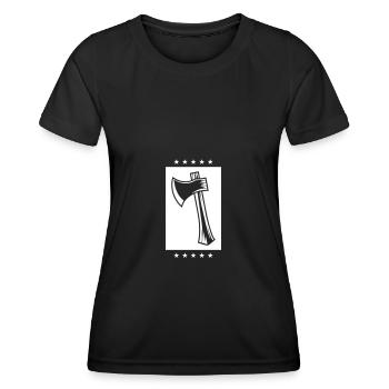 Axt Icon - Frauen Funktions-T-Shirt - Schwarz - Vorne - AI Model Female 172 light (172cm)