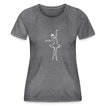 Ballerina - Frauen Funktions-T-Shirt - dunkle Melange  - Vorne - AI Model Female 172 light (172cm)