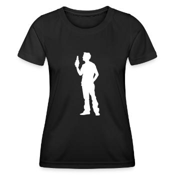 Silhouette de soirée à boire - T-shirt sport Femme - noir - Devant - AI Model Female 172 light (172cm)