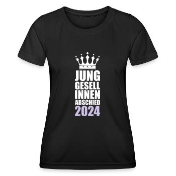 Junggesellinnenabschied 2024 - Frauen Funktions-T-Shirt - Schwarz - Vorne - AI Model Female 172 light (172cm)