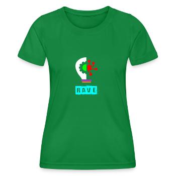 Rave-Glühbirne - Frauen Funktions-T-Shirt - Kelly Green - Vorne - AI Model Female 172 dark (172cm)
