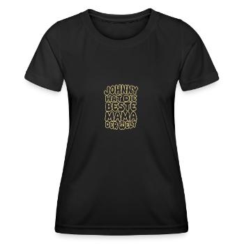 Spruch Johnny - Frauen Funktions-T-Shirt - Schwarz - Vorne - AI Model Female 172 light (172cm)