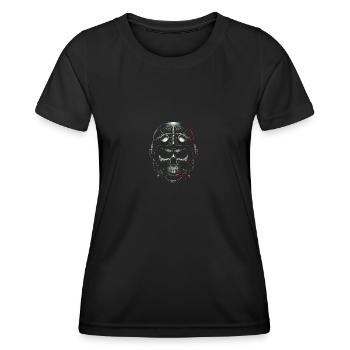 Pilotenschädel Pilot - Frauen Funktions-T-Shirt - Schwarz - Vorne - AI Model Female 172 light (172cm)