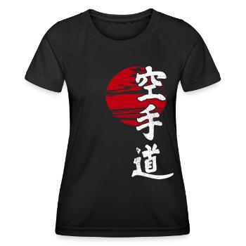 Karaté Soleil Art Martial Japon Rétro Kangi Idée - T-shirt sport Femme - noir - Devant - AI Model Female 172 light (172cm)