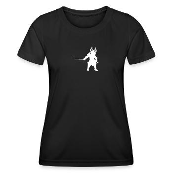 Samurai Silhouetten Design - Frauen Funktions-T-Shirt - Schwarz - Vorne - AI Model Female 172 light (172cm)