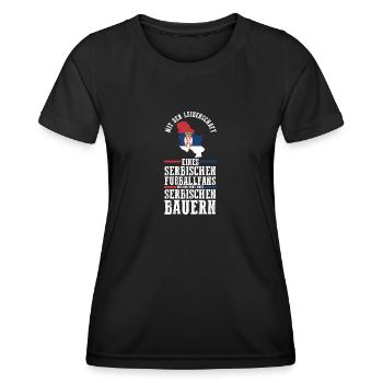 Serbe Serbe Serbie - T-shirt sport Femme - noir - Devant - AI Model Female 172 light (172cm)