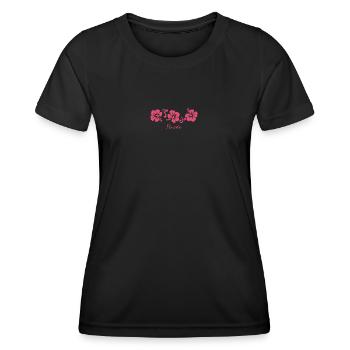 Florida Hibiskusblüte - Frauen Funktions-T-Shirt - Schwarz - Vorne - AI Model Female 172 light (172cm)