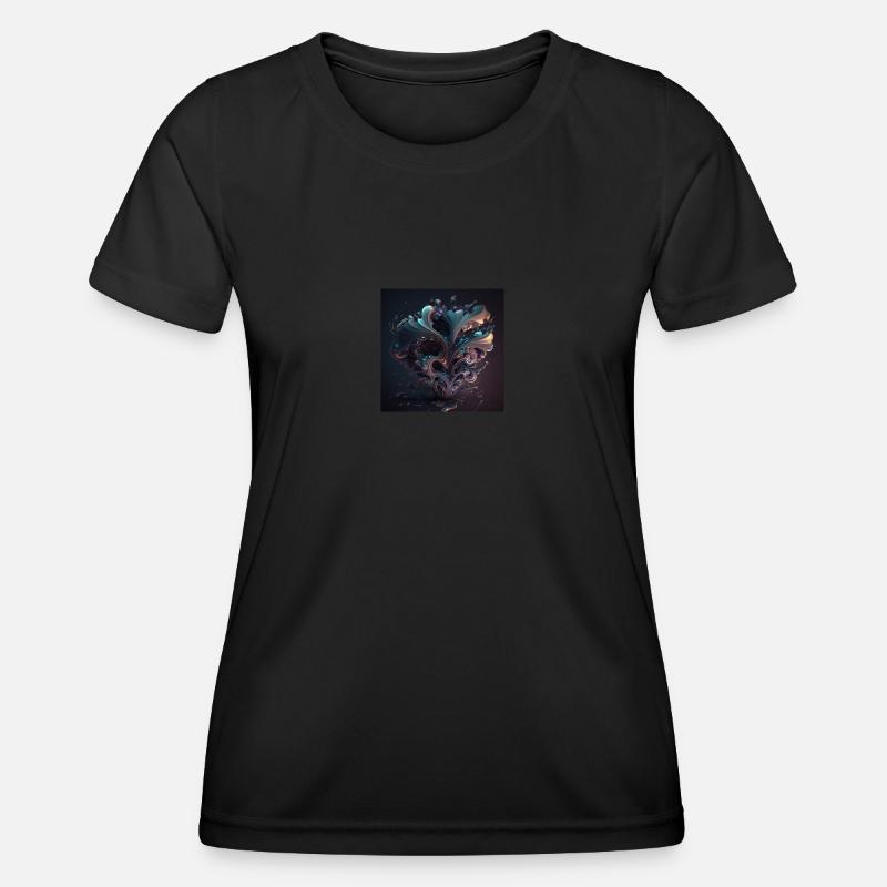 Abstract Skull No. 12 - Women's Functional T-Shirt - black