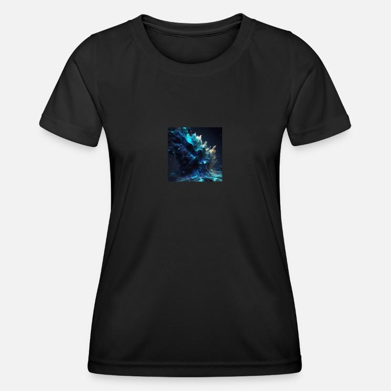 Abstract Digital Art n°2 - Women's Functional T-Shirt - black
