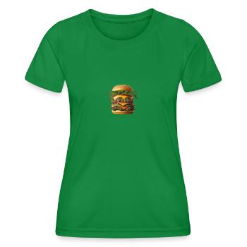 Stoner Burger - Women's Functional T-Shirt - kelly green - Front - AI Model Female 172 dark (172cm)