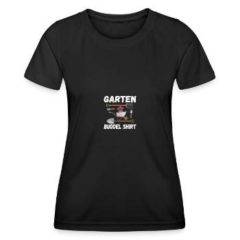 Garten Buddel Shirt Hobbygärtner Gärtnerin - Frauen Funktions-T-Shirt - Schwarz - Vorne - AI Model Female 172 light (172cm)