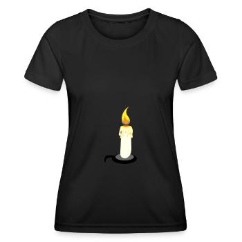 Bougie Feu Lumière Relaxation Romance - T-shirt sport Femme - noir - Devant - AI Model Female 172 light (172cm)