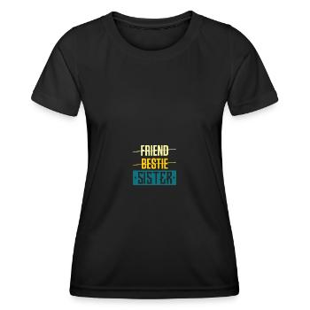 Petite amie Soeur - T-shirt sport Femme - noir - Devant - AI Model Female 172 light (172cm)