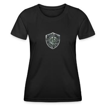 Digitales Shield-Protokoll - Frauen Funktions-T-Shirt - Schwarz - Vorne - AI Model Female 172 light (172cm)