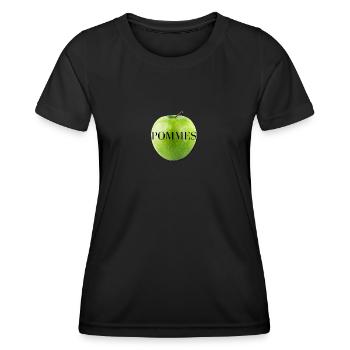 Apfel Design - Modern - Neu - Lecker - Frauen Funktions-T-Shirt - Schwarz - Vorne - AI Model Female 172 light (172cm)