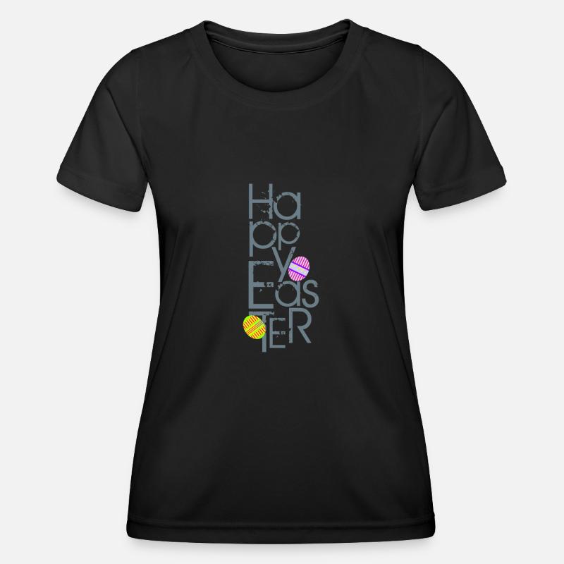 Happy Easter - Women's Functional T-Shirt - black