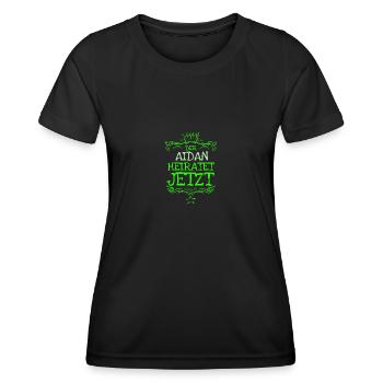Aidan as Bachelor - Women's Functional T-Shirt - black - Front - AI Model Female 172 light (172cm)