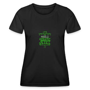 Cadeau pour Mailo - T-shirt sport Femme - noir - Devant - AI Model Female 172 light (172cm)