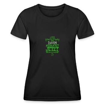 Bachelor Davin - Frauen Funktions-T-Shirt - Schwarz - Vorne - AI Model Female 172 light (172cm)