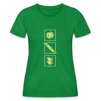 Naissance de Jérémie - T-shirt sport Femme - vert - Devant - AI Model Female 172 dark (172cm)