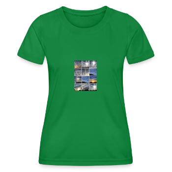 Les nuages de Chemtrail - T-shirt sport Femme - vert - Devant - AI Model Female 172 dark (172cm)