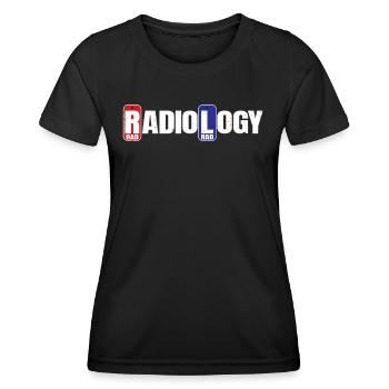 Département de radiologie Radiologue Joke Radiographie - T-shirt sport Femme - noir - Devant - AI Model Female 172 light (172cm)