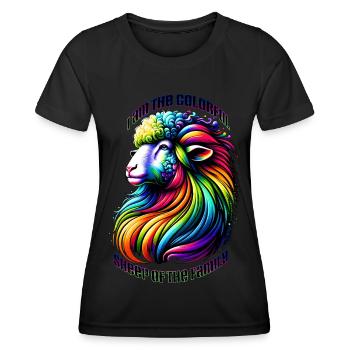 I am the colorful sheep of the family - Frauen Funktions-T-Shirt - Schwarz - Vorne - AI Model Female 172 light (172cm)