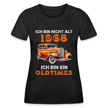 Oldtimer Auto Baujahr 1968 Geburtstag Spruch - Frauen Funktions-T-Shirt - Schwarz - Vorne - AI Model Female 172 light (172cm)