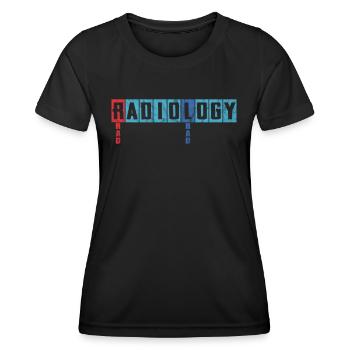 Abteilung Radiologie Radiologe Witz Röntgen - Frauen Funktions-T-Shirt - Schwarz - Vorne - AI Model Female 172 light (172cm)