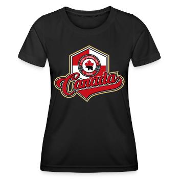 Canada - T-shirt sport Femme - noir - Devant - AI Model Female 172 light (172cm)