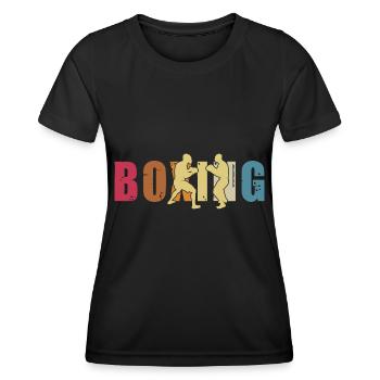 Boxen - Frauen Funktions-T-Shirt - Schwarz - Vorne - AI Model Female 172 light (172cm)