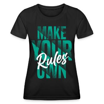 Make your own rules - Frauen Funktions-T-Shirt - Schwarz - Vorne - AI Model Female 172 light (172cm)