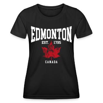 Edmonton - T-shirt sport Femme - noir - Devant - AI Model Female 172 light (172cm)